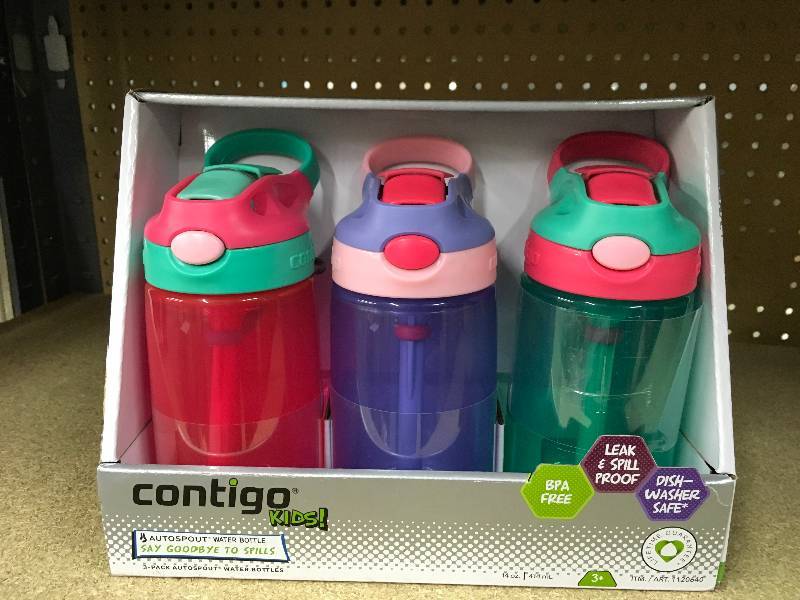 lot 314 image: GIZMO 3PK WATER BOTTLES, RETAIL $11.99