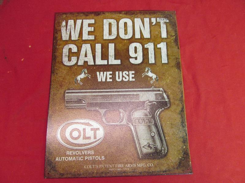 lot 152 image: metal sign
