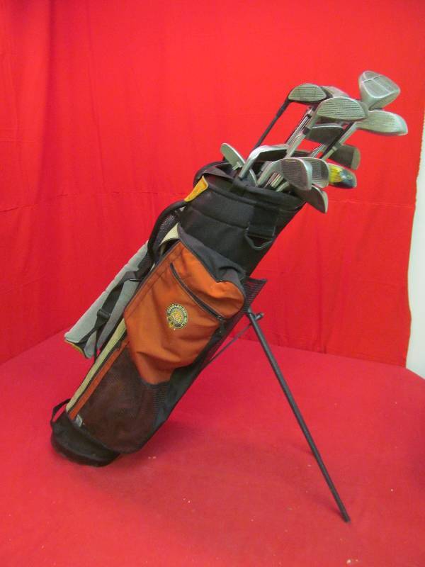 lot 206 image: golf bag, clubs