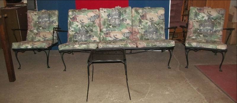 lot 221 image: wrought iron patio set