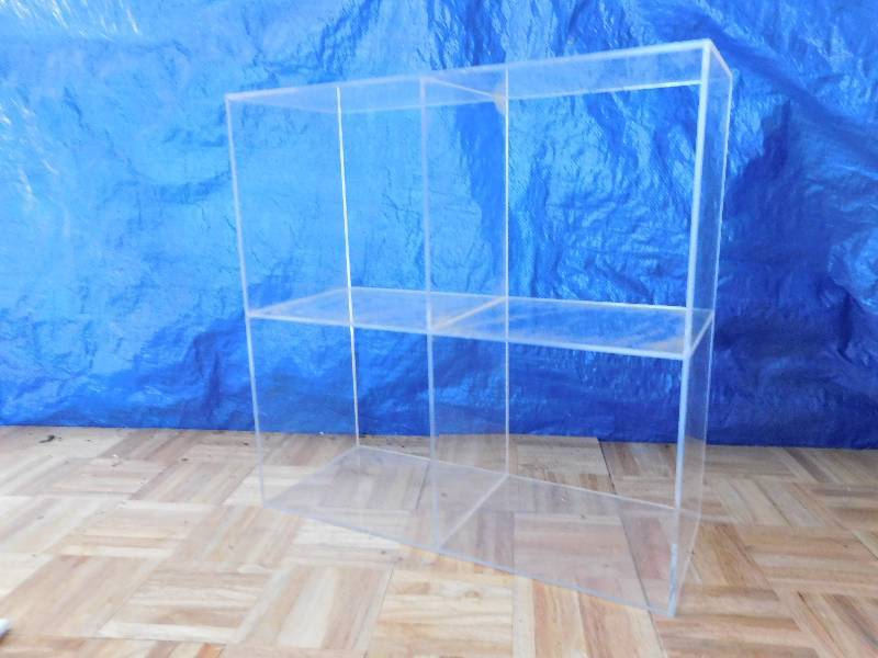 lot 232 image: CLEAR CUBICAL STORAGEDISPLAY. 24 X 24 X 10 DEEP