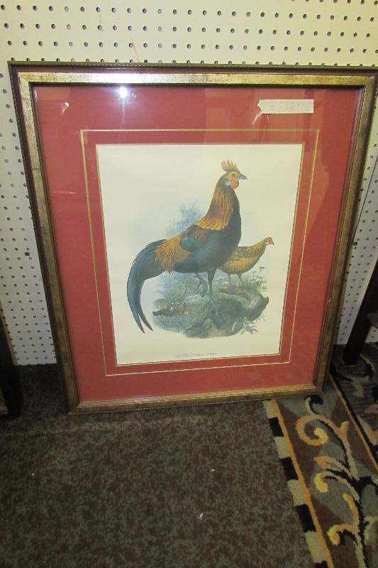FRAMED ROOSTER PICTURE