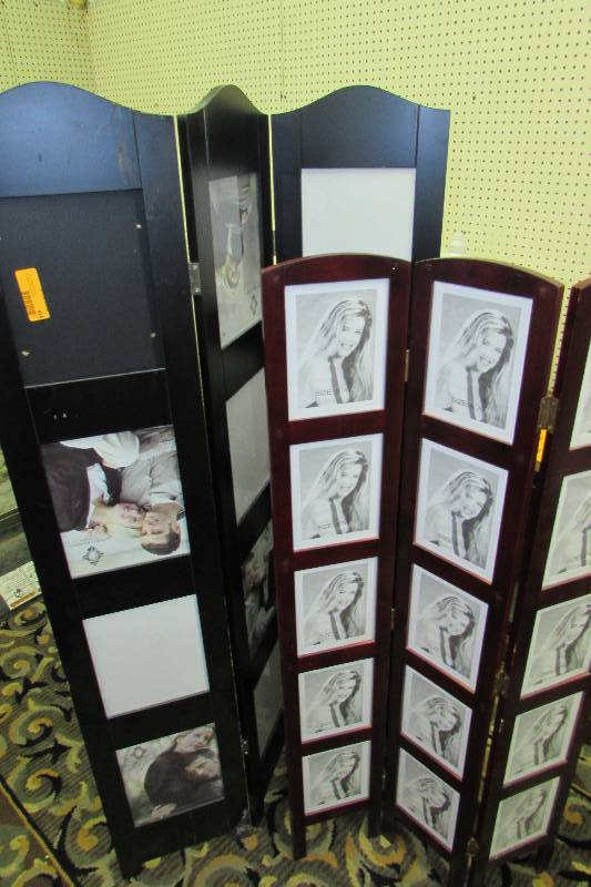 TWO FOLDING TALL PICTURE FRAMES ROOM DIVIDER STYLE