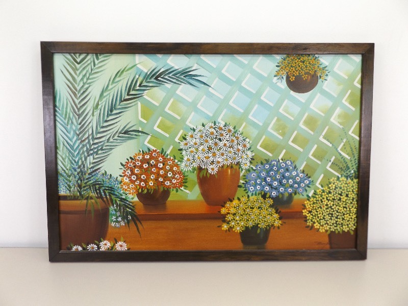 lot 2 image: Mid Century Framed and Signed Oil Painting