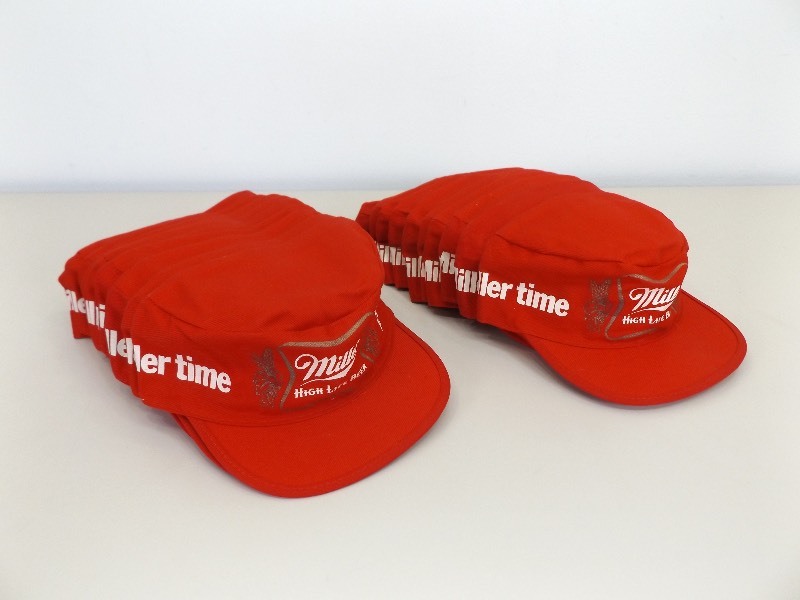 lot 21 image: Lot of 20 NOS Miller High Life Beer Advertising Hats