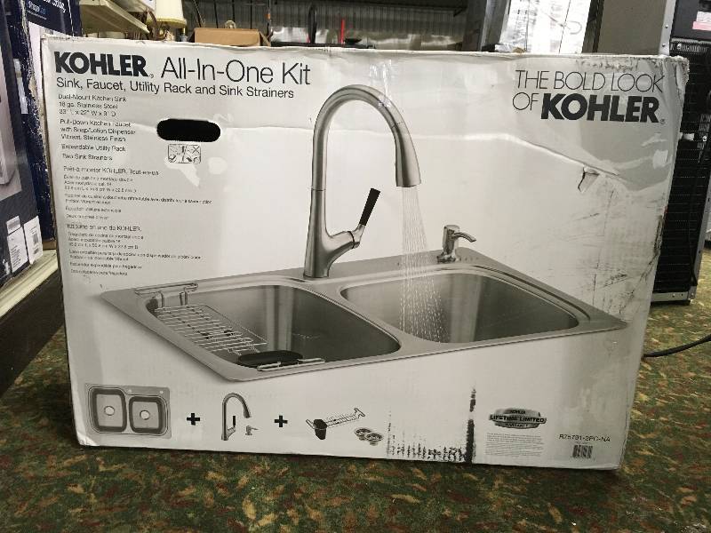 lot 318 image: KOHLER SS SINKFAUCET, RETAIL $279.99