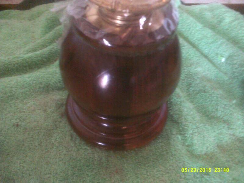 COLLECTIBLE WOOD BOTTOM OIL LAMP