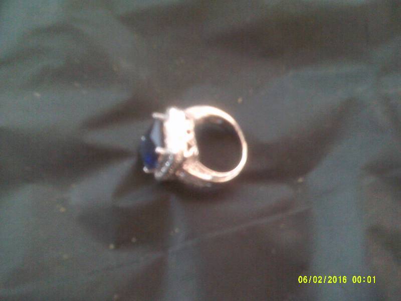 RING SILVER SAPHIRE
