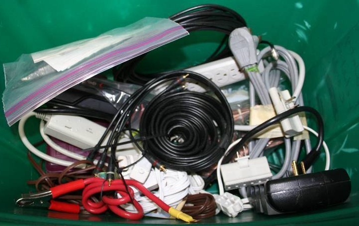 lot 85 image: HDMI Cord, Misc Cords, and Power Strips