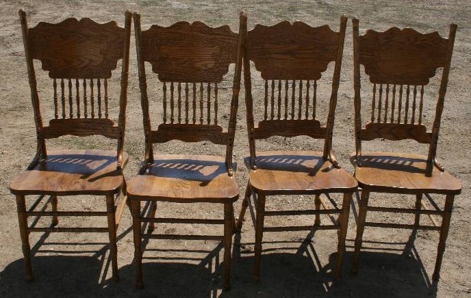 lot 12 image: Wooden Chairs