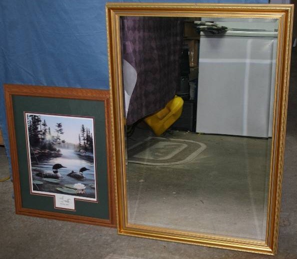 lot 109 image: Wall Art and Mirror