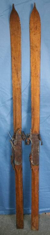 lot 145 image: Antique Wooden Skis