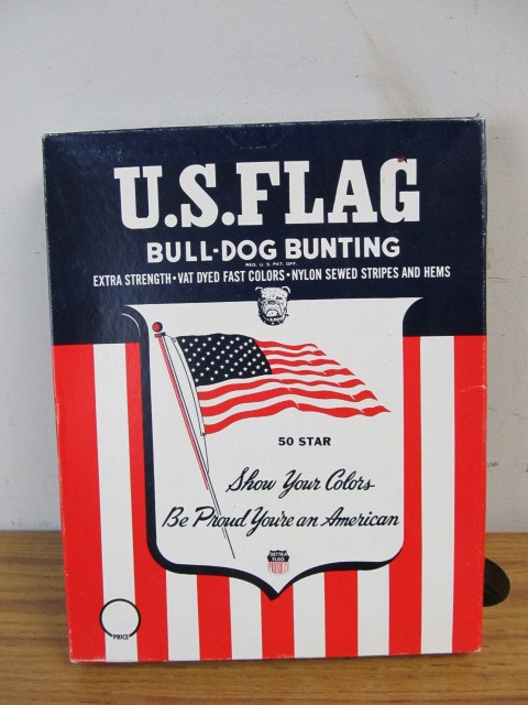 lot 28 image: Mint Condition Vintage Bulldog American Flag - Flown Over U.S. Capitol