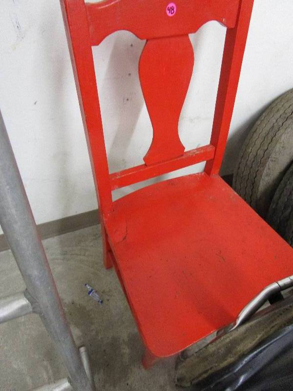 lot 48 image: 3 Chairs - Red one vintage