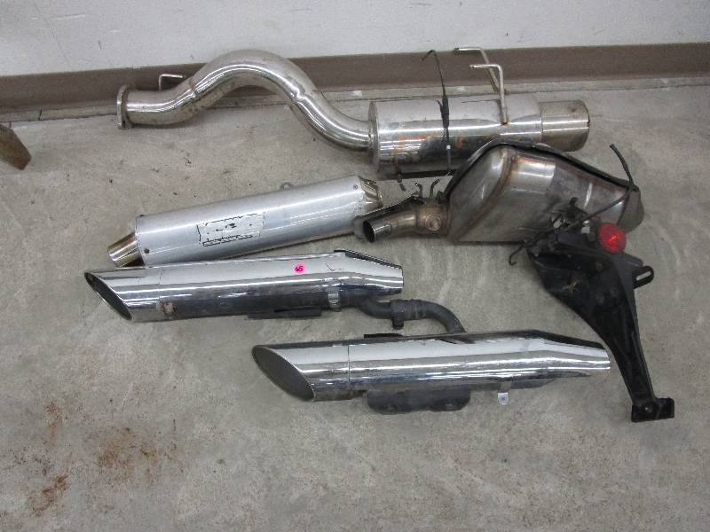 lot 65 image: Misc. Exhaust Silencers & 3 Muffler