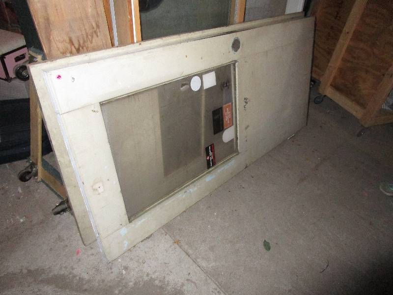 lot 76 image: 2 Doors - 1 Steel with window 79h X 36w & 1 Wood with window 7h X 36w