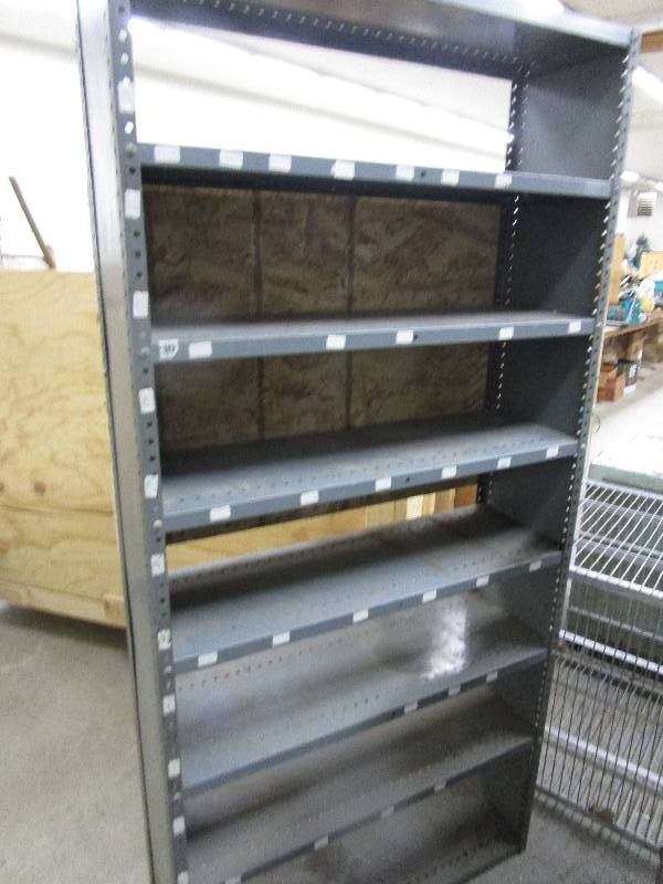 lot 89 image: Heavy Gauge Steel Shelf - 6h X 3w X 1d