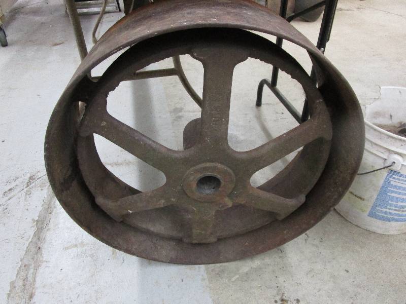 lot 102 image: 24 x 8 Steel Pulley Wheel