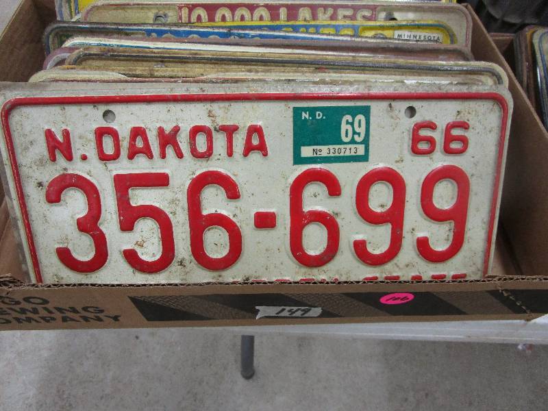 lot 106 image: Licence Plates 60s