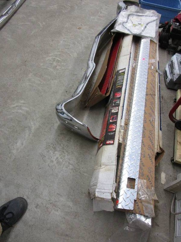lot 111 image: Various Used Truck Parts (Rail Caps, Chrome Bumper & Accessories)