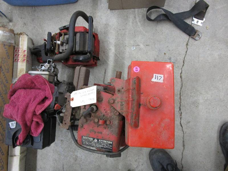 lot 113 image: Motors for Parts, Homelite Chainsaw(untested but has spark)