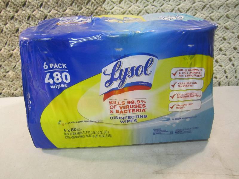 Pack of 6 Containers Lysol Wet Wipe...