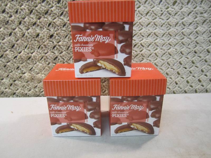 Lot of 3 Boxes Fannie May Milk Choc...