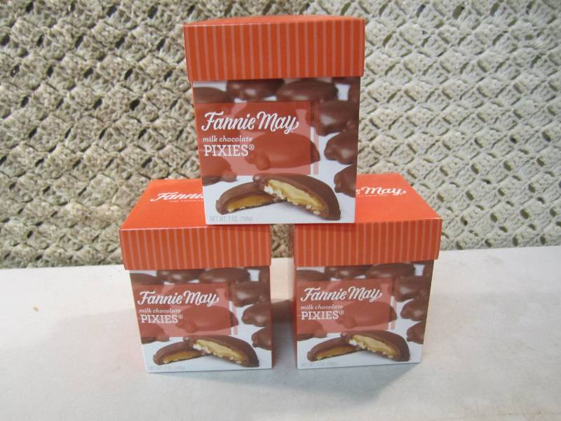 Lot of 3 Boxes Fannie May Milk Choc...