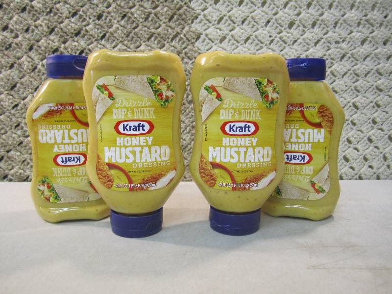 Lot of 4 Bottles Kraft Honey Mustar...