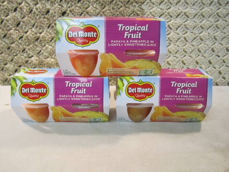 Lot of 3 - 4-Packs Del Monte Tropic...