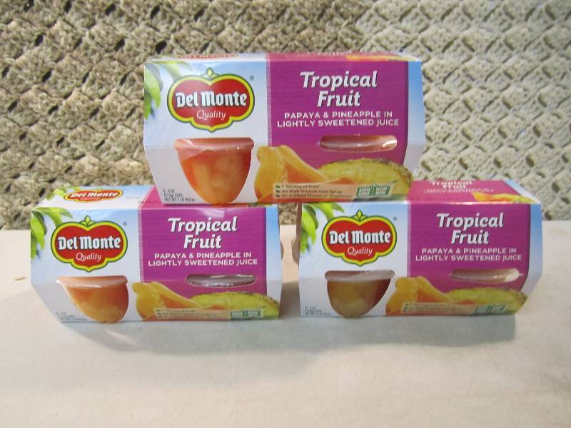 Lot of 3 - 4-Packs Del Monte Tropic...