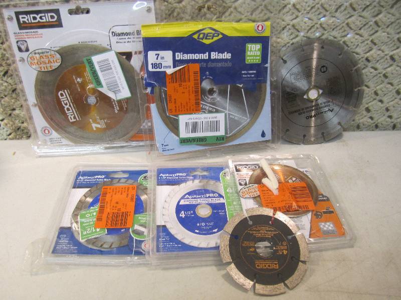 Lot of 7 Misc Diamond Cutting Blade...