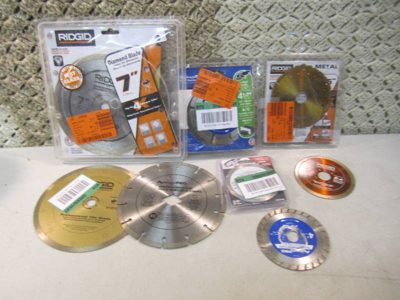 Lot of 8 Misc Diamond Cutting Blade...