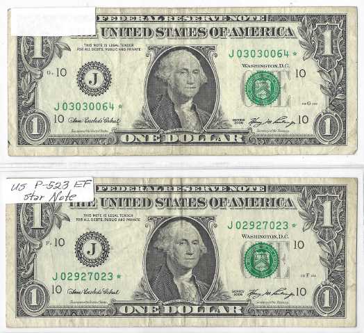 lot 15 image: Two - 2006 Dollar Star Notes