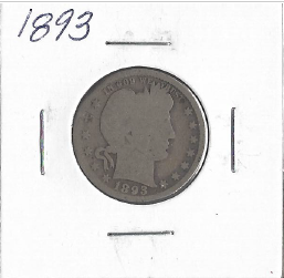 lot 2 image: 1893 Barber Quarter