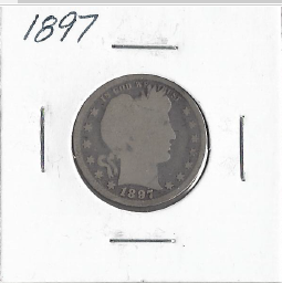 lot 3 image: 1897 Barber Quarter