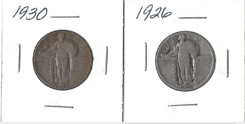 lot 18 image: Two Standing Liberty Quarters - 1926 & 1930