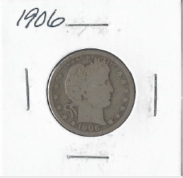 lot 19 image: 1906 Barber Quarter