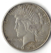 lot 56 image: 1928 - S Peace Dollar