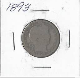 lot 57 image: 1893 Barber Quarter