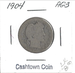 lot 61 image: 1904 Barber Quarter