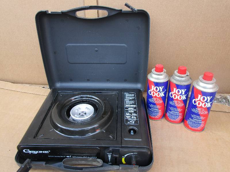 Gasone Portable Cooking Stove with 3 Cans of Fuel