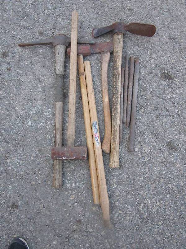 Malls, Axes, Pick Axes and Metal Stakes