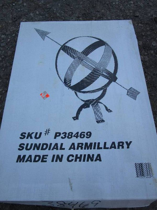 Sundial Armillary Unused and not put together in Box
