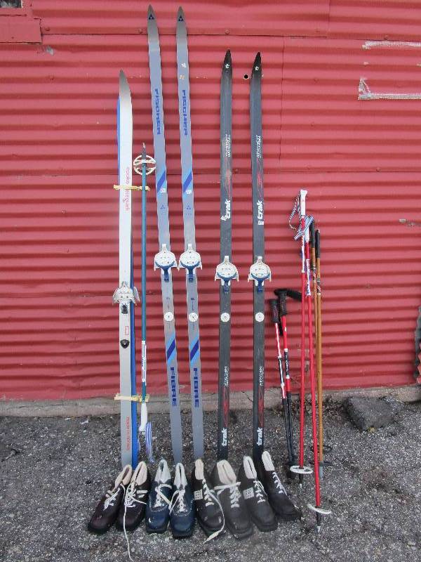 Cross Country Skis and Shoes