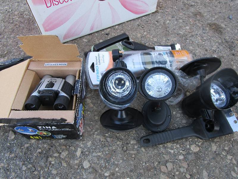 Solar Lights, Binonulars with Digital Camera and Label Maker