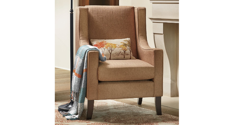 lot 286 image: Mocha Wingback Chair open box Retai...