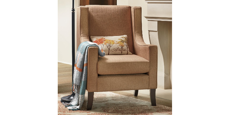 lot 287 image: Mocha Wingback Chair open box Retai...