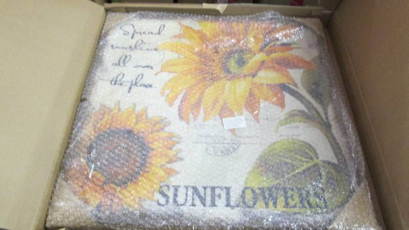 lot 38 image: Sunflower Wall Art  24 inch square...