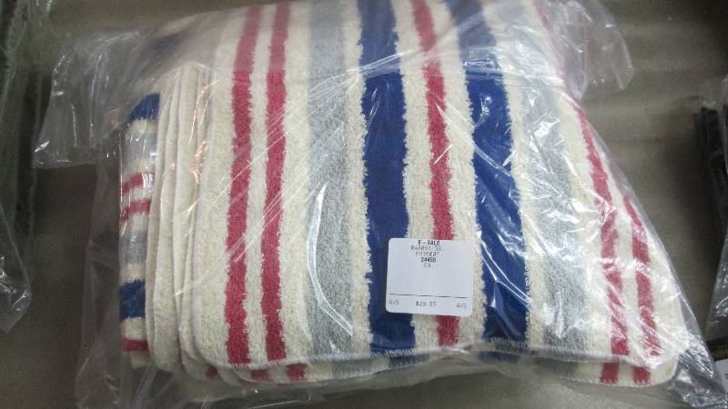 lot 64 image: Striped Towel Set Retail $29.95...